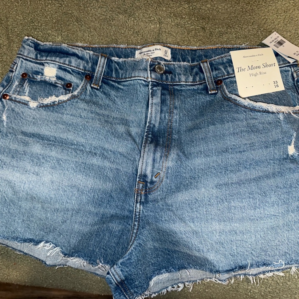 Abercrombie & Fitch Women's Blue Denim Shorts